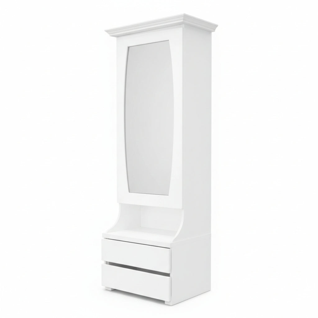Recon Dressing Table with Mirror  Modern Storage Vanity for Bedroom