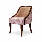 Decorative armchair with floral pattern on a white background