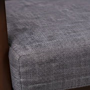 Close-up of a textured gray fabric surface