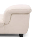 Elton Divider’s rounded silhouette of the rolled armrest and the supporting black block leg beneath it is making it charmingly beautiful.
