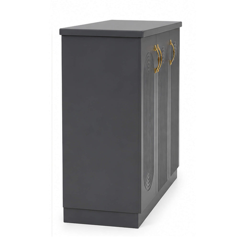 Whirlpool Shoe Rack with 3 Drawers- Shoe Rack with Gold Handles & Concealed Storage