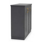 Whirlpool Shoe Rack with 3 Drawers- Shoe Rack with Gold Handles & Concealed Storage