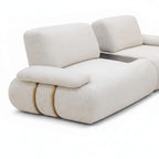 Soho 3 Seater Sofa- Modern Modular Design with Plush Cushions & Metallic Accent