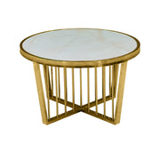 Marigold Marble Coffee Table Set  Elegant Nesting Tables for Modern Living Room
