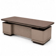 T885 Office Table 2.2 M- Executive Workstation with Textured Modesty Panel & Dual Storage Pedestals