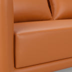 Erica Modern Maroon Leatherette Sofa – A Statement of Comfort & Style