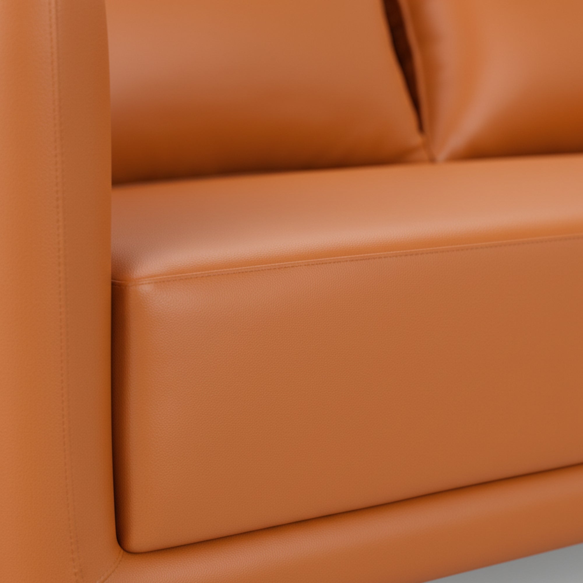 Erica Modern Maroon Leatherette Sofa – A Statement of Comfort & Style