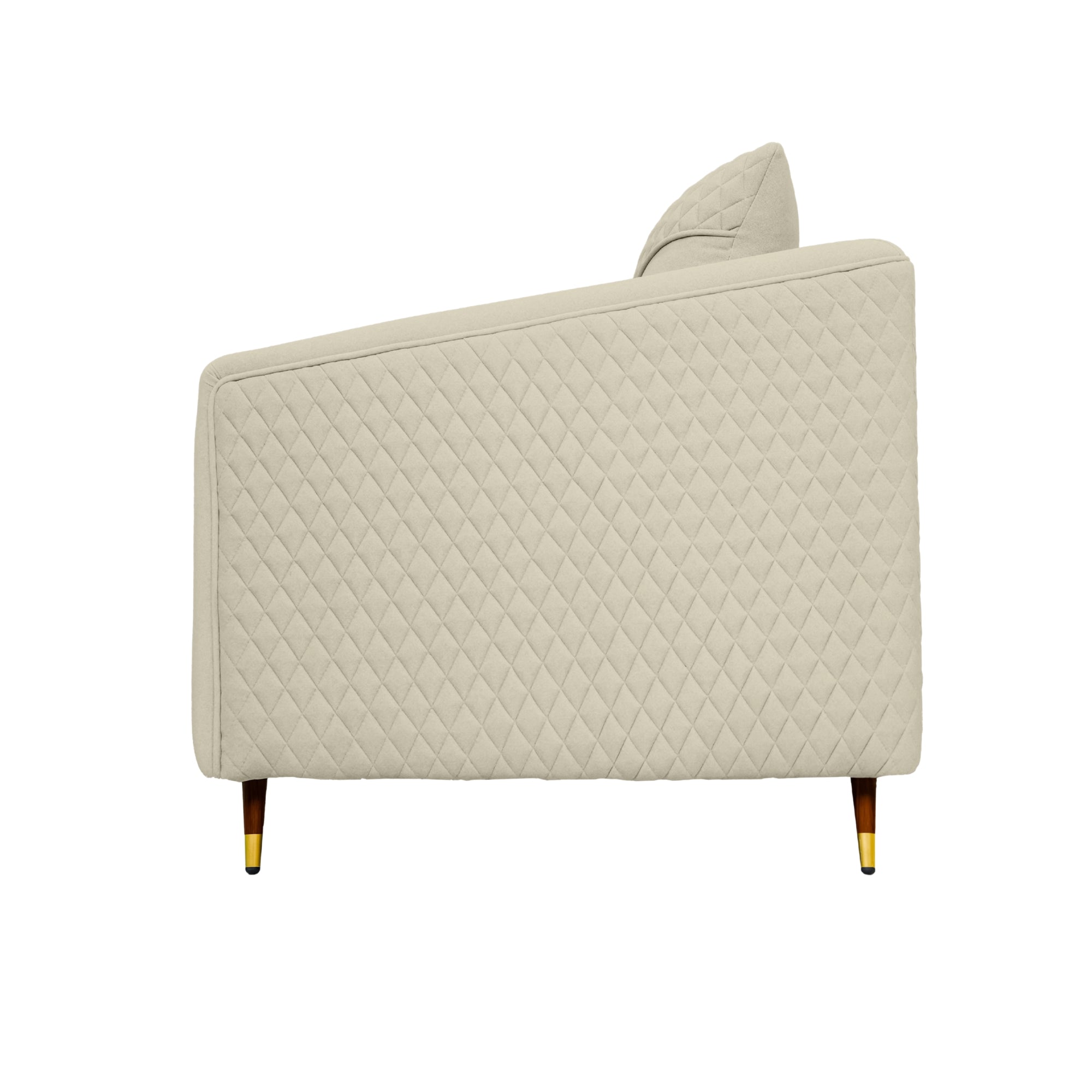 Arabica Modern Blue & Beige Fabric 3-Seater Sofa - Elegant Sofa for Comfortable