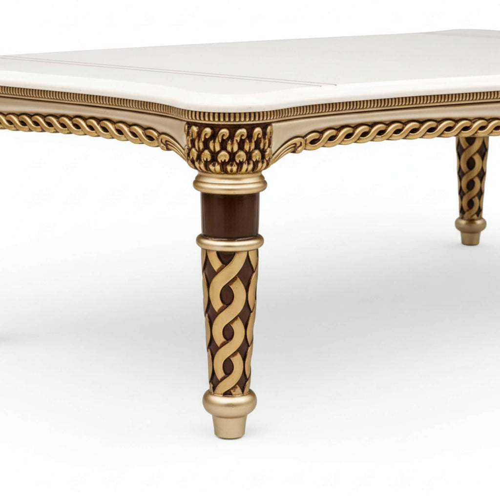 Sapphire 8+1 Seater Marble Dining Table – Classic Grandeur with Ornate Detailing