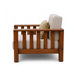 Nicco 1 Seater Sofa- Solid Wood Frame with Quilted Upholstery