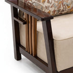Grid 1 Seater Sofa- Teak Wood Comfort 
