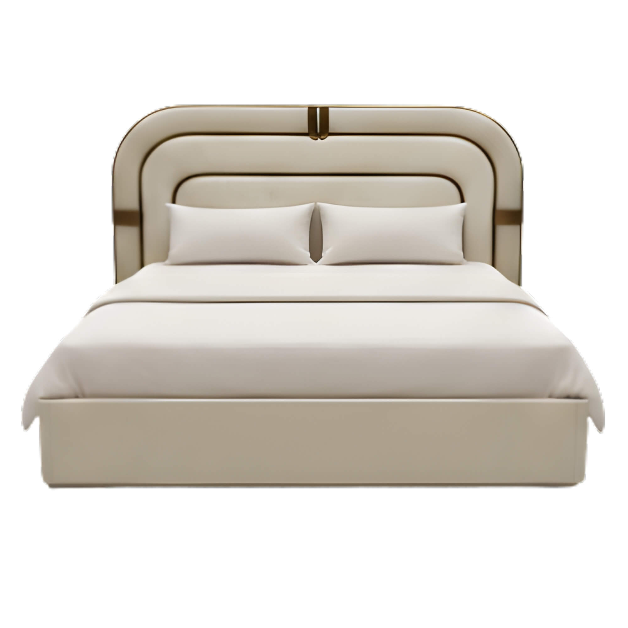 Rustic King Bed With Storage – Upholstered Frame with Statement Layered Headboard
