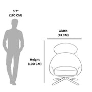Leisure Chair DY0220 - Upholstered Lounge Chair with SS Base: