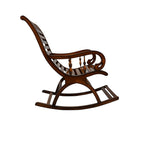 Stellar Solid Wood Rocking Chair - Walnut Gloss Finish