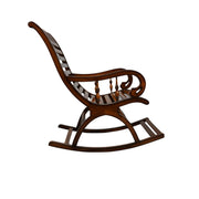 Stellar Solid Wood Rocking Chair - Walnut Gloss Finish