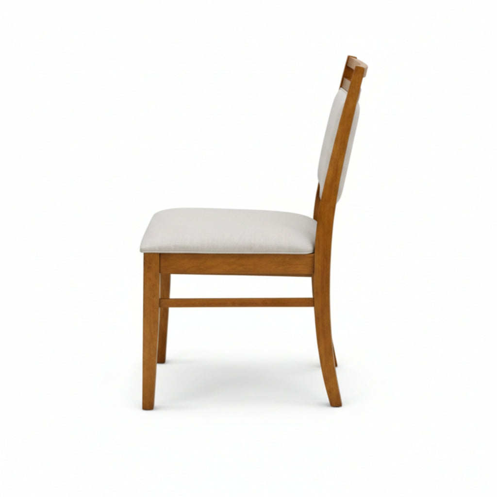 U1 6-Seater Marble Dining Table Set – Solid Wood Dining Table with Fabric Chairs