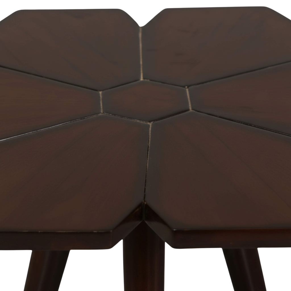 Kamal End Table  Walnut Solid Wood Side Table for Living Spaces