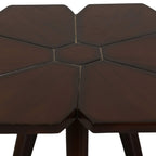 Kamal End Table  Walnut Solid Wood Side Table for Living Spaces