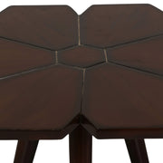 Kamal End Table  Walnut Solid Wood Side Table for Living Spaces