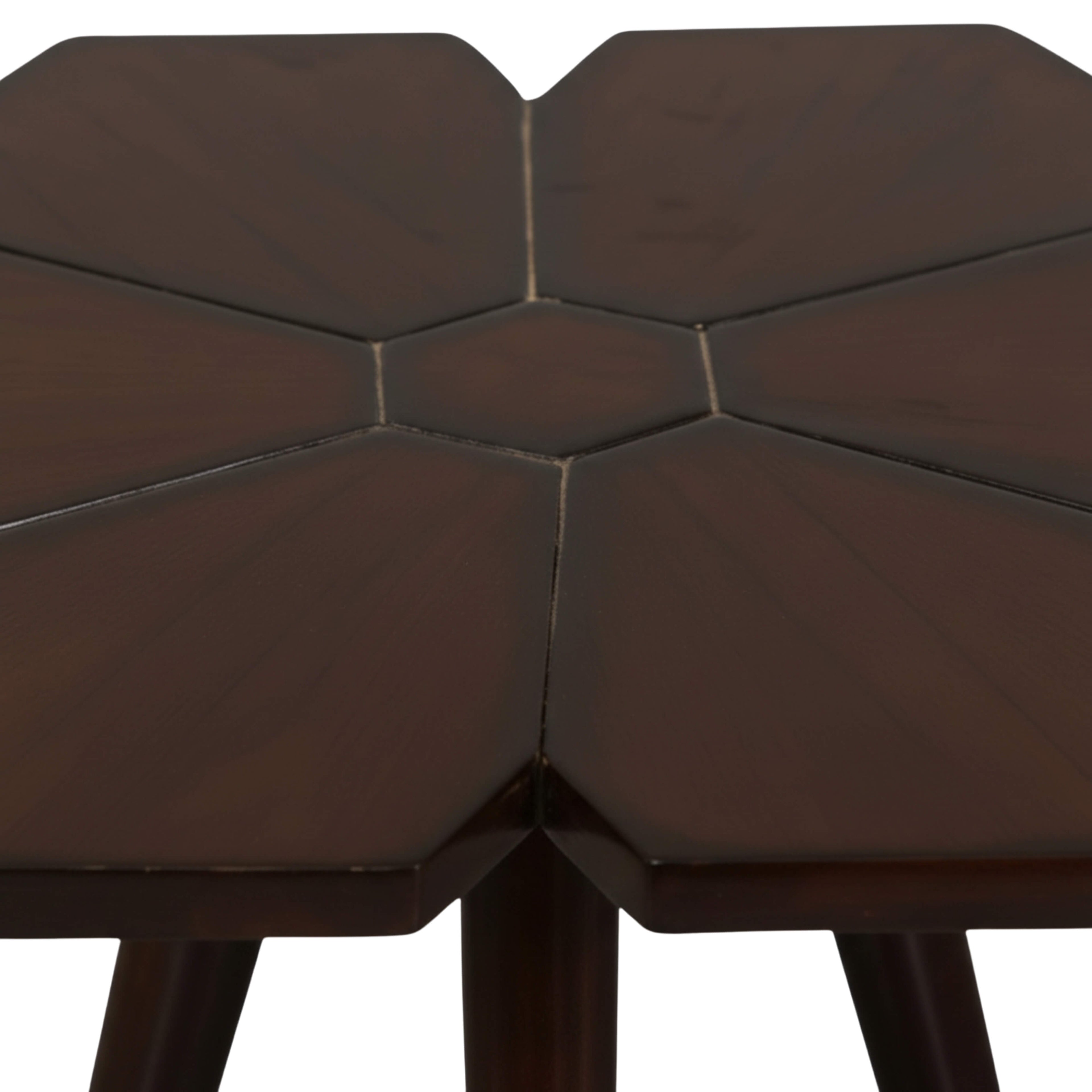 Kamal End Table  Walnut Solid Wood Side Table for Living Spaces