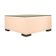 Gulf Modern Coffee Table  Elegant Leatherette & Glass Design for Living Rooms