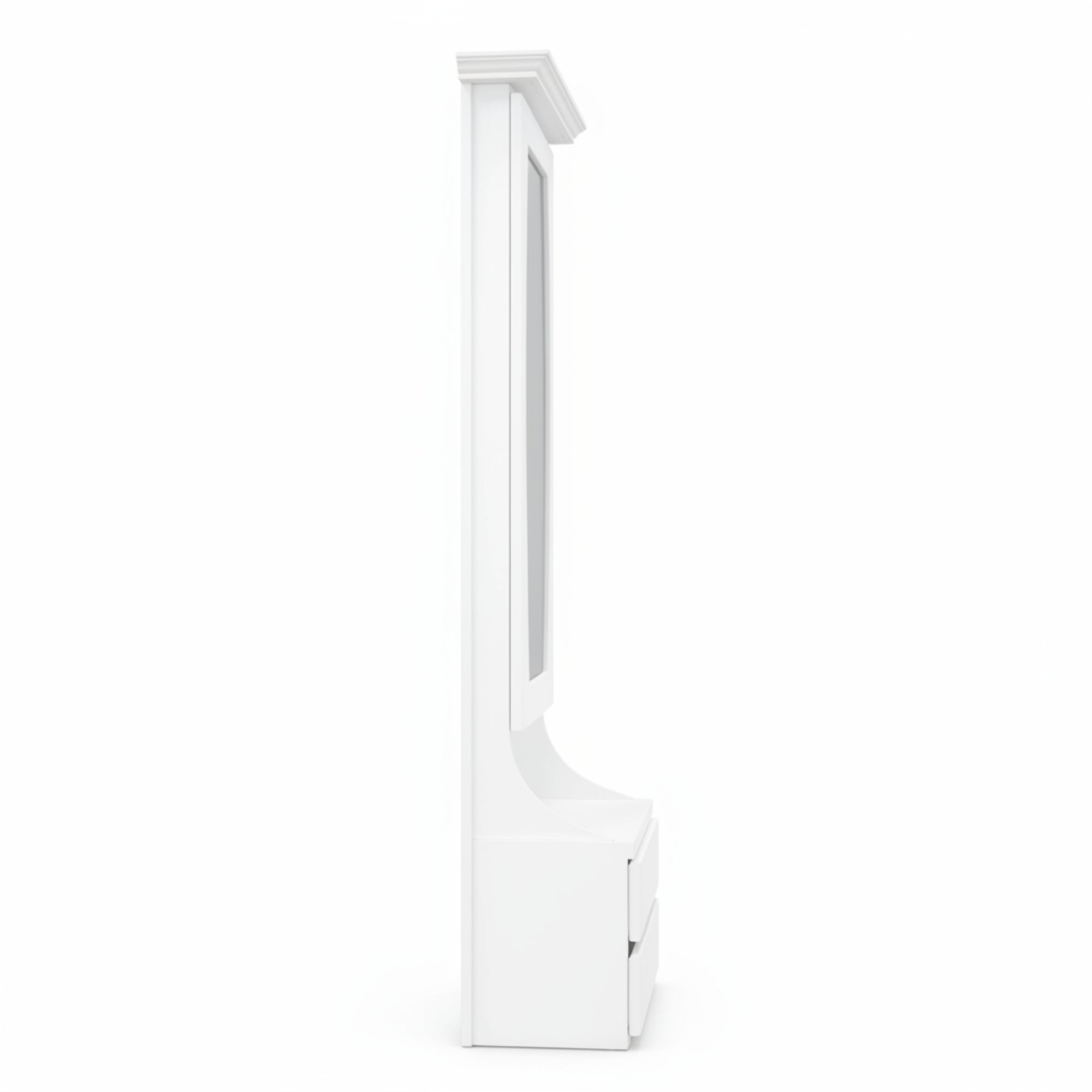 Pecon Dressing Table – Modern White Gloss Finish with Drawer Storage & Space-Saving Design