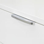 Charm Dressing Table’s under-desk storage drawer pulled open exhibits its clean interior compartment.