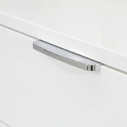 Charm Dressing Table’s under-desk storage drawer pulled open exhibits its clean interior compartment.