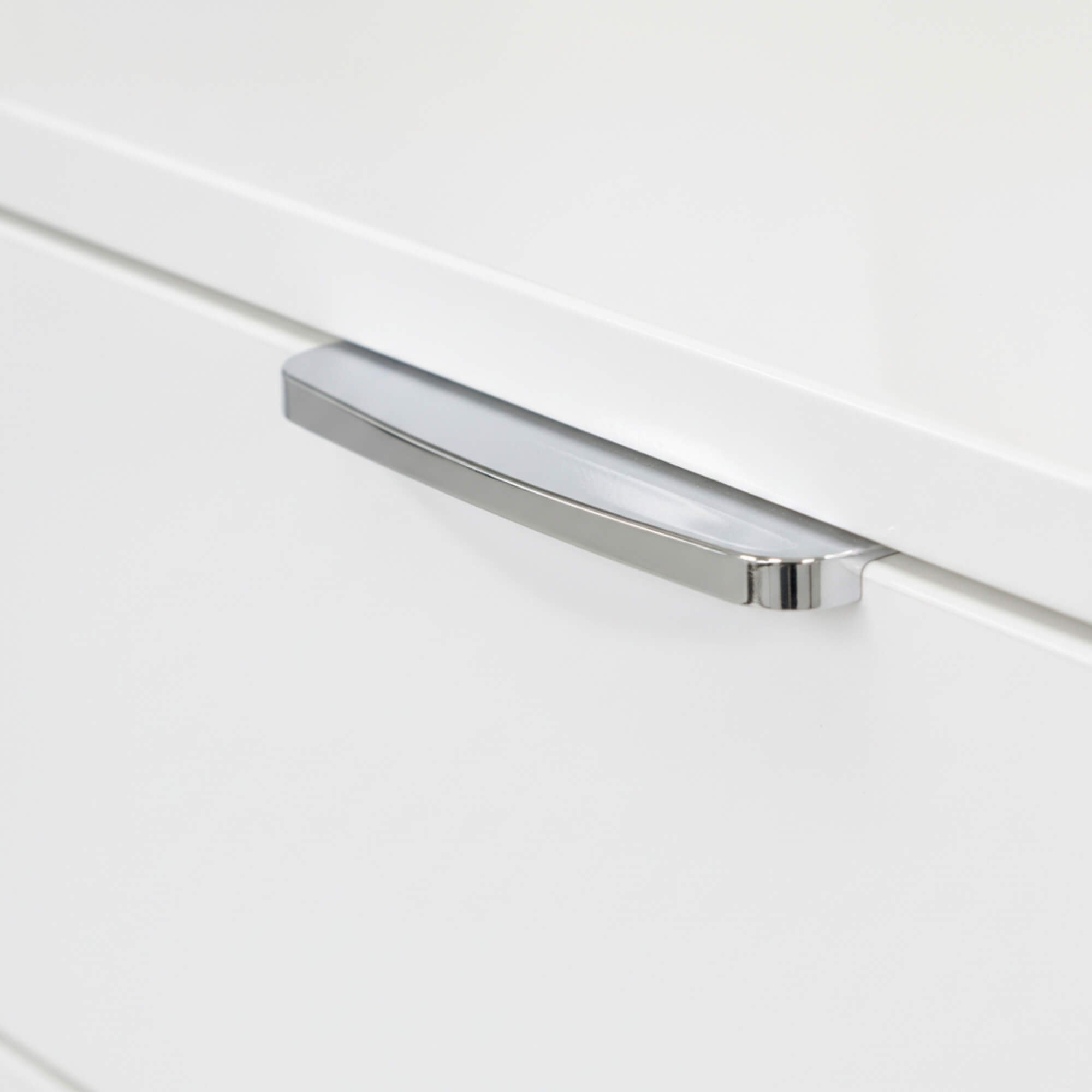 Charm Dressing Table’s under-desk storage drawer pulled open exhibits its clean interior compartment.