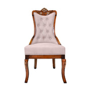Ellipse Arrow tufted dining chair, front view