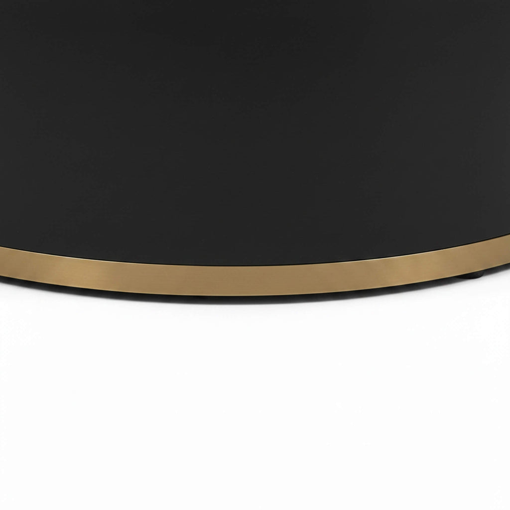 N459E Coffee Table- Modern Round Marble-Top Center Table with Contemporary Elegance