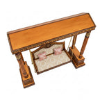 Antique swing canopy top with beige upholstery | qivly:v1:h:3a872cb338d539ed52bcf93d28daf9c7