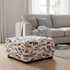 Bliss Puffi Ottoman - Upholstered Square Pouffe for Living Room