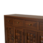 Flake 3 Door Multiunit  Modern Glossy Storage Unit with Shelves