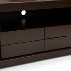 Miami Entertainment Unit- Modern Walnut Finish with Smart Storage & Style