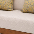 Nicco 3 Seater Sofa- Solid Wood Frame with Quilted Upholstery & Timeless Comfort