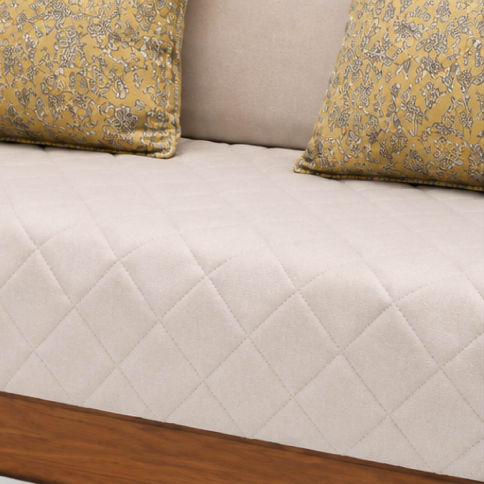 Nicco 3 Seater Sofa- Solid Wood Frame with Quilted Upholstery & Timeless Comfort
