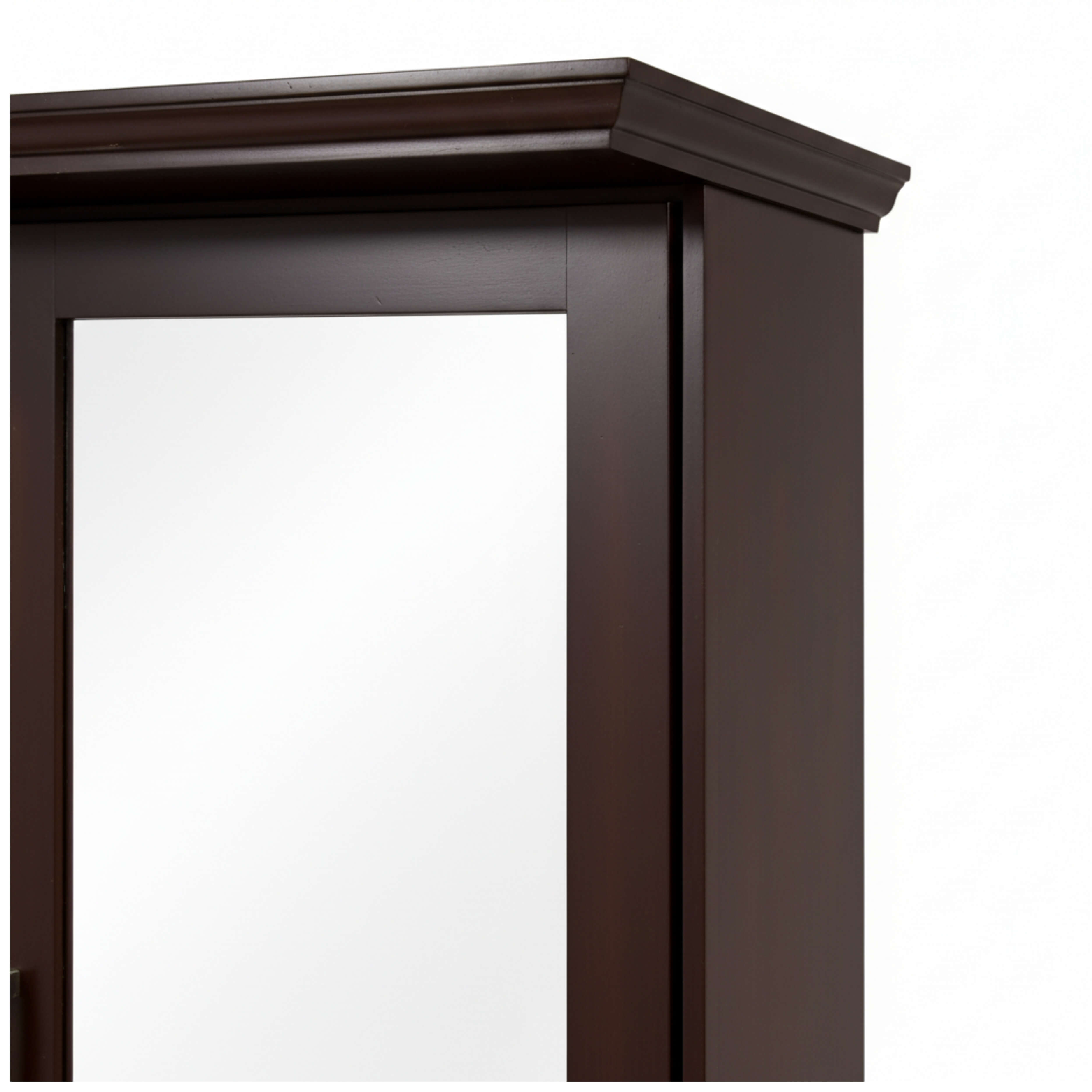 Shell Dressing Table can be opened with a metallic handle.