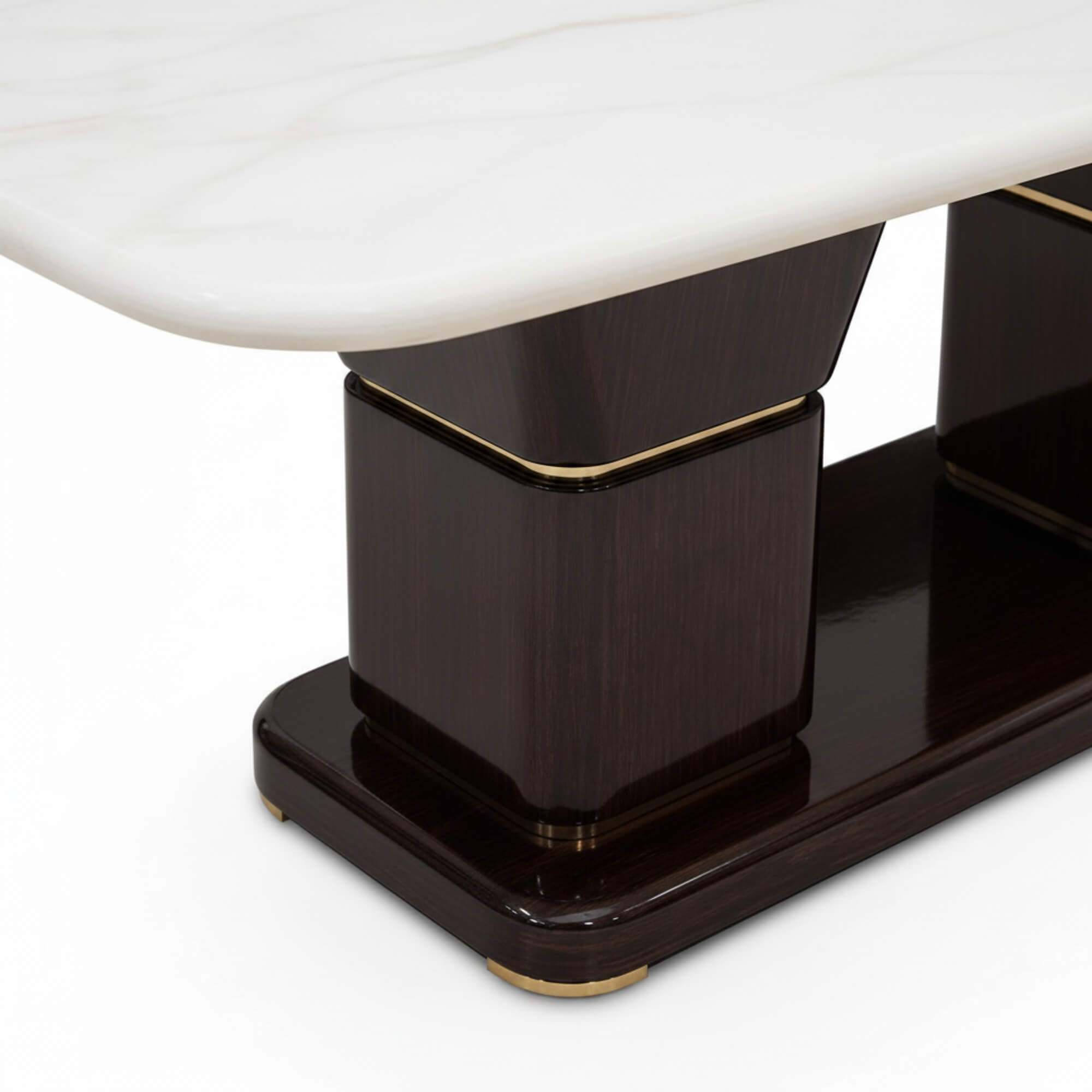 Spike Marble Table 6+1 Seater – Bold Geometry with Luxe Marble Appeal