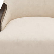 Conch cream fabric seat texture close-up