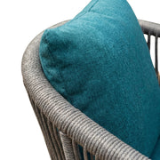 Milano Garden Furniture Set - 4 Chairs with Round Glass Top Table