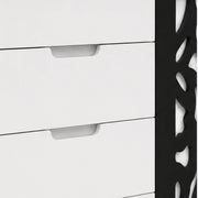Ohio Chest Of Drawers- Sleek White Modern Storage Unit with 4 Spacious Drawers