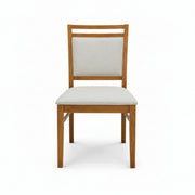 U1 6-Seater Marble Dining Table Set  Solid Wood Dining Table with Fabric Chairs