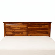 Catherine King Bed with Hydraulic Storage- Elegant Walnut Finish with Durable Solid Wood Design