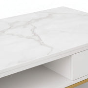 Ivory Coffee Table BB7  Marble Top Centre Table with Storage