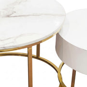 Corundum Marble Coffee Table A38 (Set of 2) – Modern Luxury with Nested Versatility