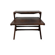 Rocket Coffee Table’s symmetrical stance and the clear height clearance between the lower shelf and the upper tier are clearly visible.
