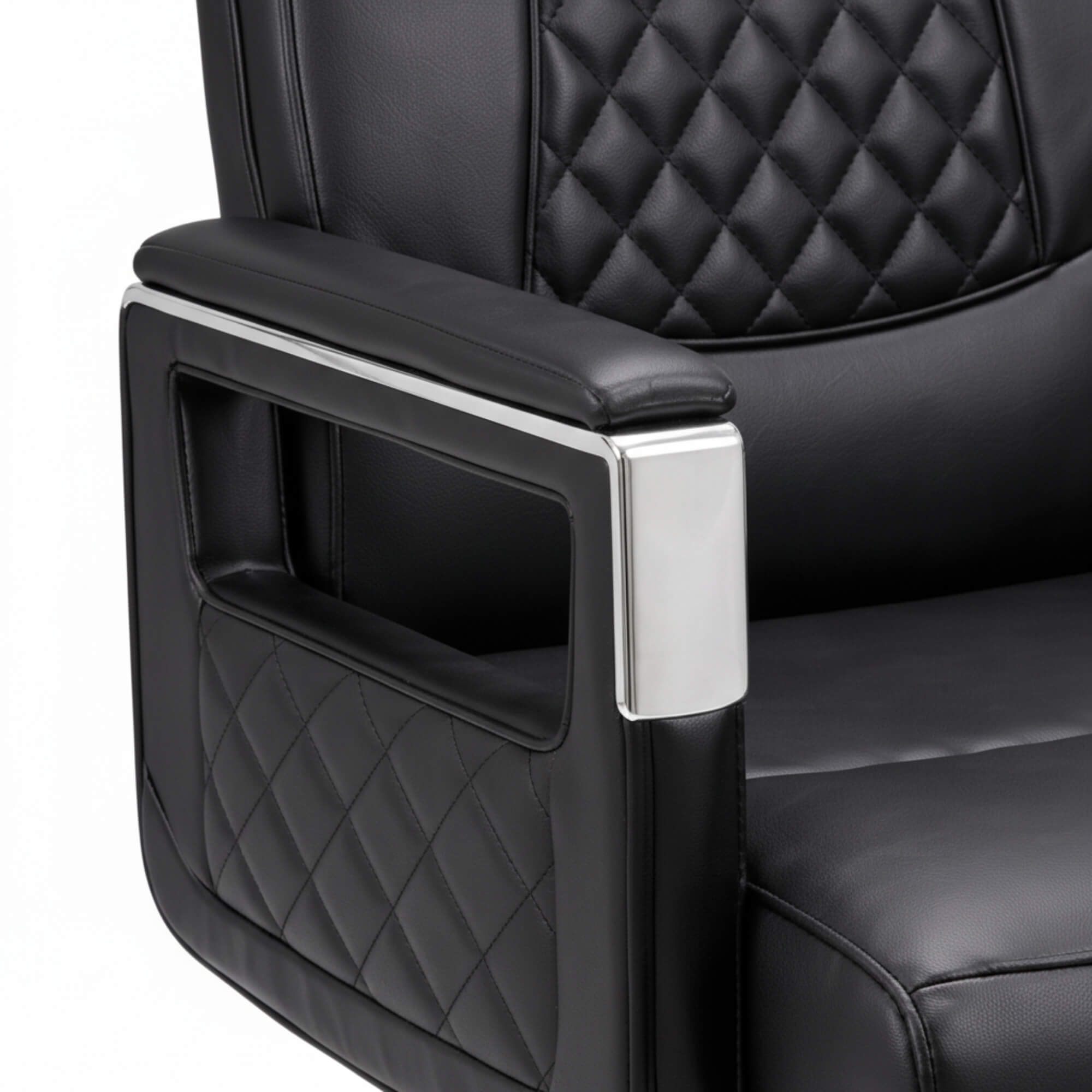 Eezy Office Chair 758  Modern Leatherette Office Chair with SS Base