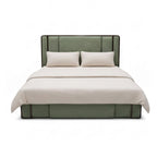Milano Double Bed With Storage – Upholstered Frame with Cushioned Headboard