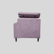 Zikara Modern Grey L Shape Sofa with Adjustable Headrest